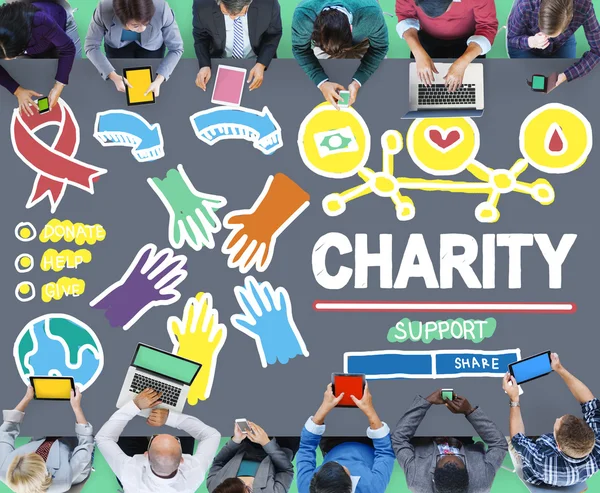 Business People and Charity Donation
