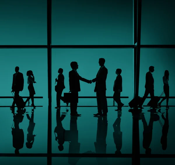 Silhouettes of Business team