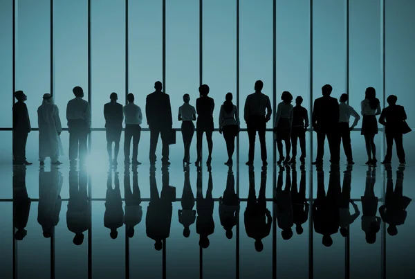 Silhouettes of Group of Business People