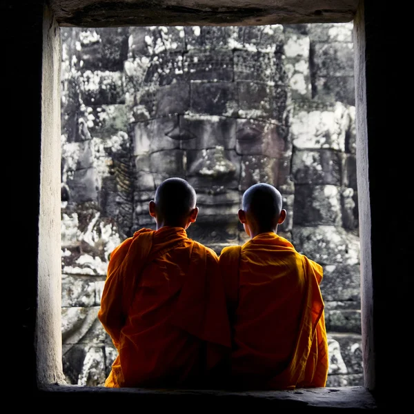 Contemplating Monks in Cambodia