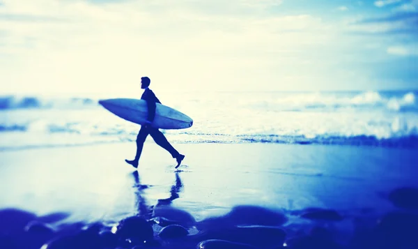 Lone Businessman by Beach