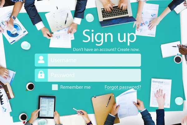 Registration web page Concept