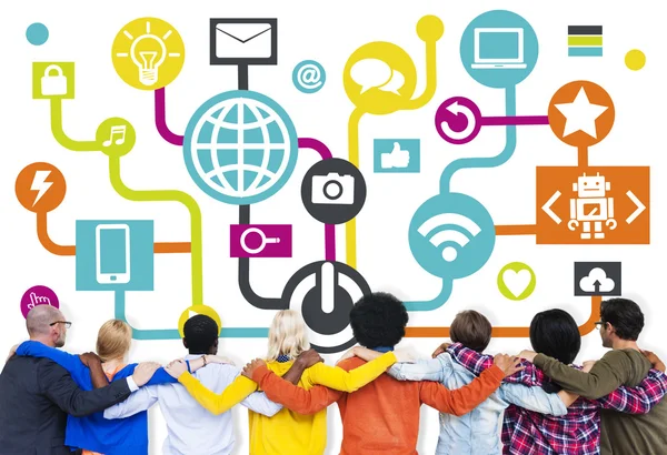 Global Communications Social Networking concept