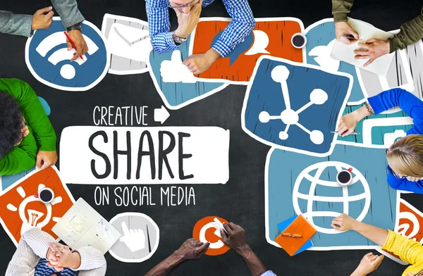 Share, Social Media Networking Concept