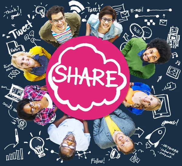 Diverse People and Share Concept