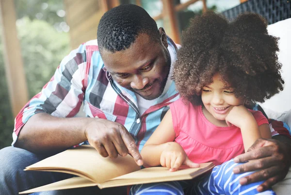 Family reading book