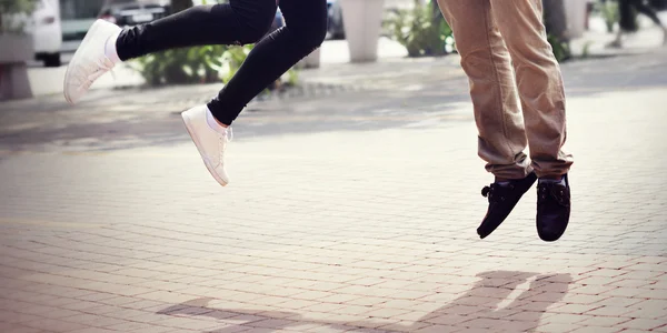 Couple walks together