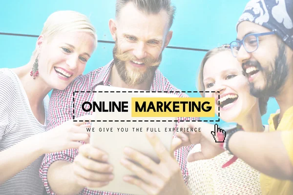 Group of people and Online Marketing Concept