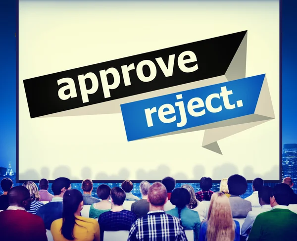 Approve Reject Cancelled Decision Concept