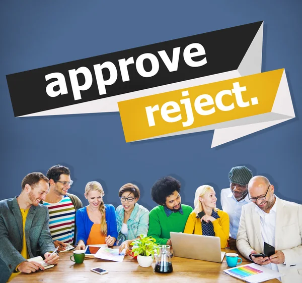 Approve Reject Cancelled Decision Concept