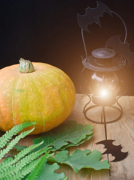 Pumpkin and a lamp