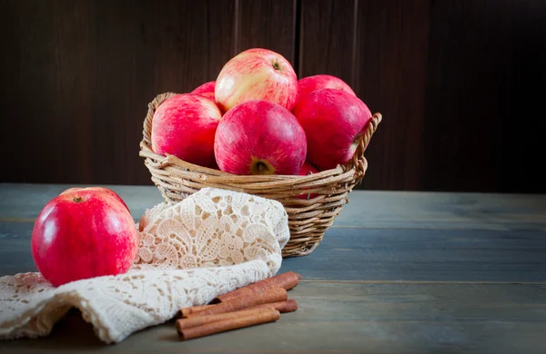 Sweet apples in the basket