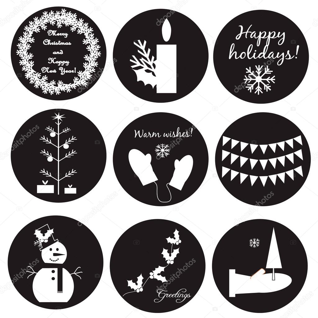 Imagenes Navideñas En Blanco Y Negro | etiquetas navide 241 as de blanco y negro vector de stock Imagenes Navideñas En Blanco Y Negro | etiquetas navide 241 as de blanco y negro vector de stock