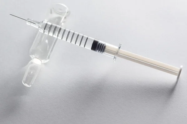 Transparent syringe for treatment and pharmacy industry.