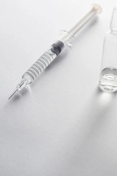 Transparent syringe for treatment and pharmacy industry.