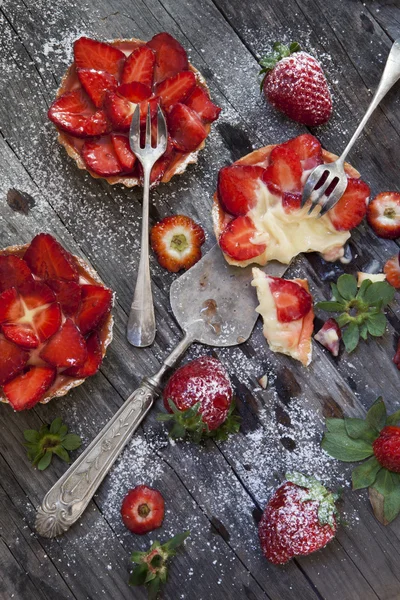 Homemade strawberries fruits french tartellette