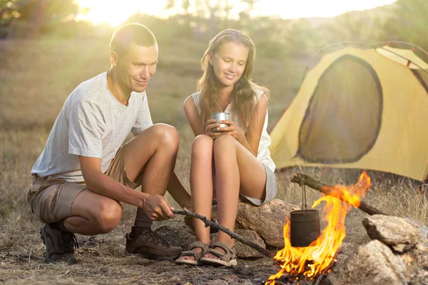 Couple at the camp