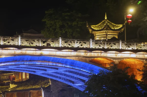 Night scene at Fenghuang ancient city.