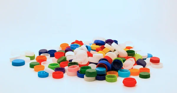 Plastic bottle caps for recycling