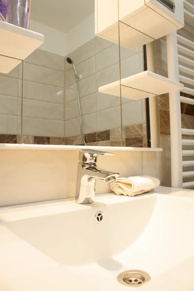 Close up of a wash basin in a modern bathroom