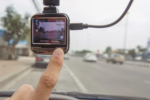 Press the button of front camera car recorder