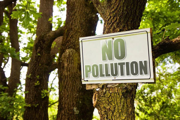 No Pollution sign indicating in the countryside - concept image