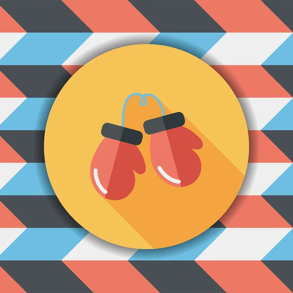 Boxing gloves flat icon with long shadow,eps10