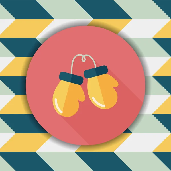 Boxing gloves flat icon with long shadow,eps10