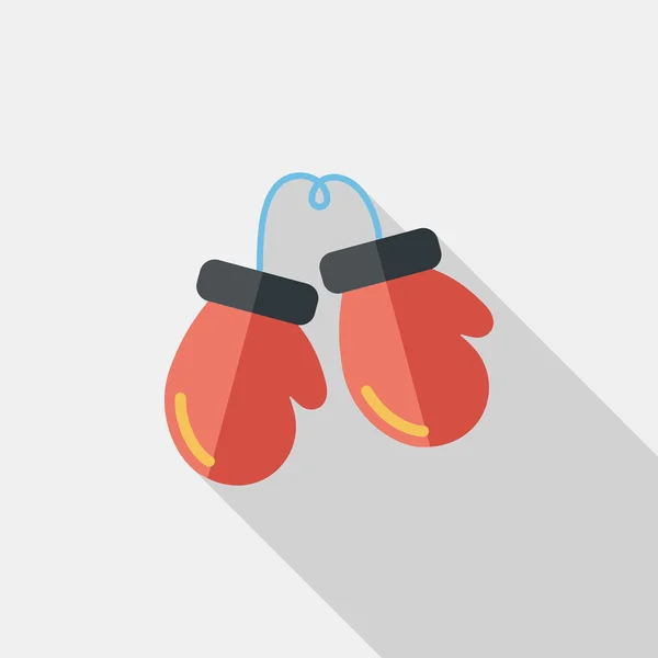 Boxing gloves flat icon with long shadow,eps10