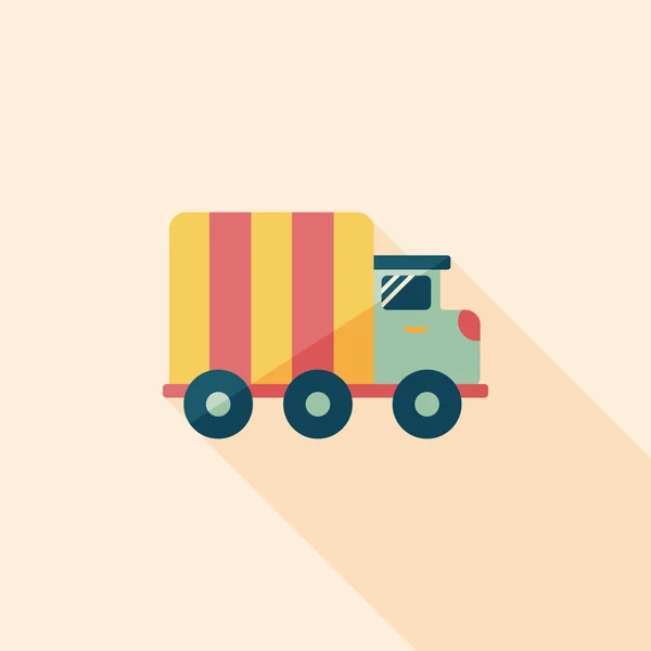 Transportation truck flat icon with long shadow,eps10