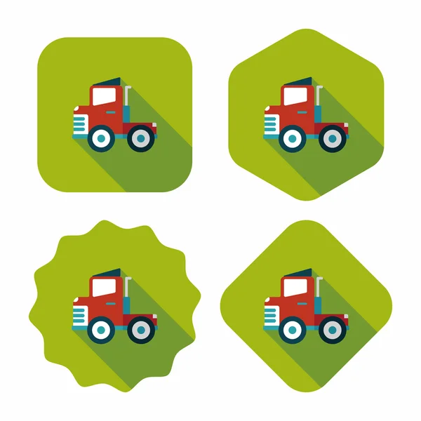 Transportation truck flat icon with long shadow,eps10