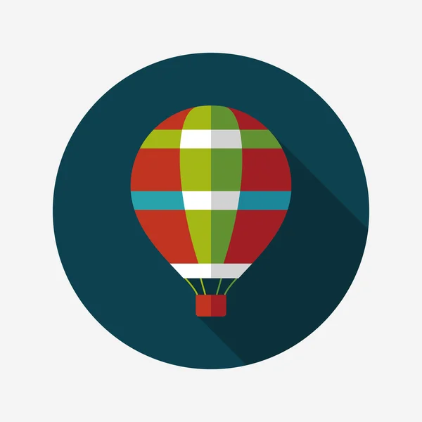 Transportation hot air ballon flat icon with long shadow,eps10