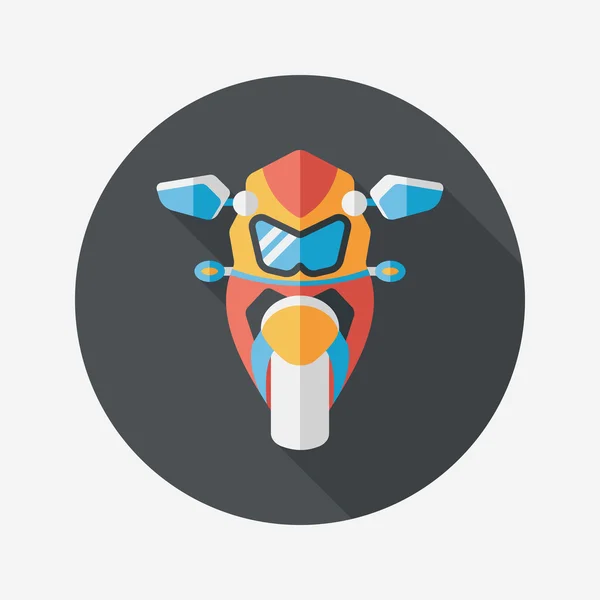 Transportation motorcycle flat icon with long shadow,eps10