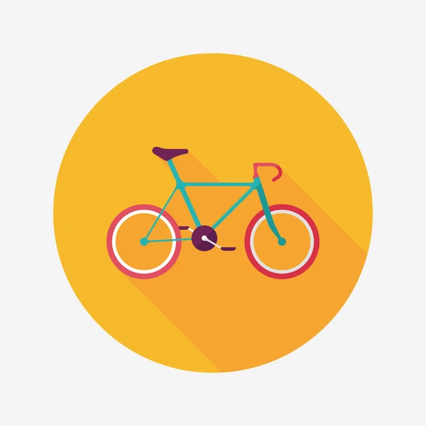 Transportation bicycle flat icon with long shadow,eps10