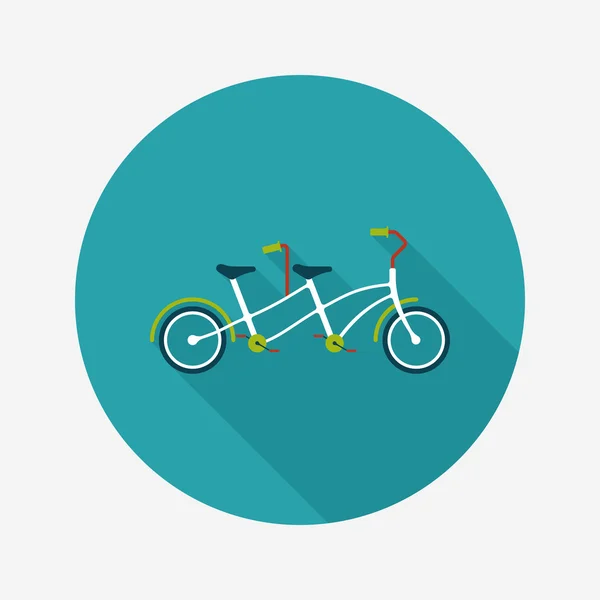 Transportation bicycle flat icon with long shadow,eps10