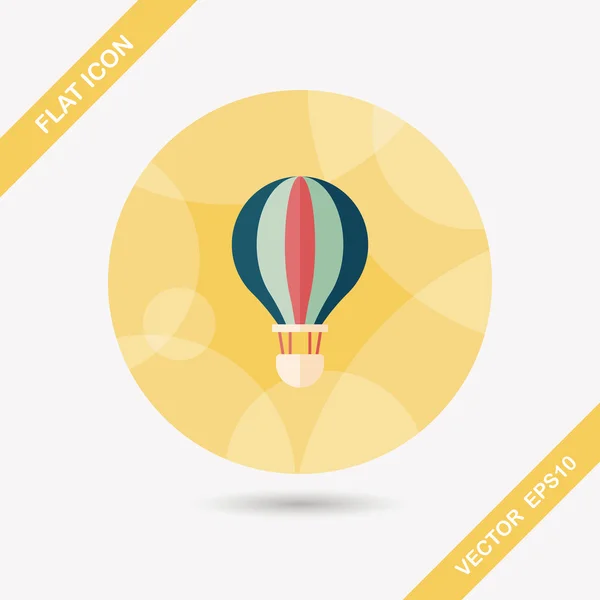 Transportation hot air ballon flat icon with long shadow,eps10