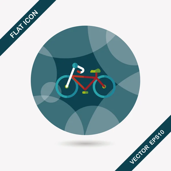 Transportation bicycle flat icon with long shadow,eps10