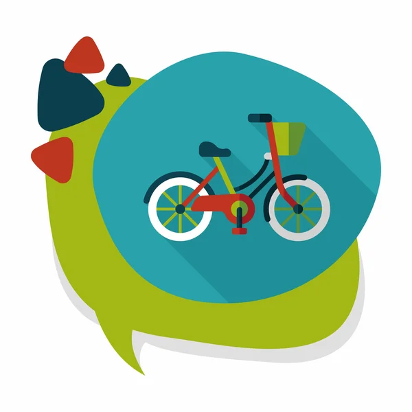 Transportation bicycle flat icon with long shadow,eps10