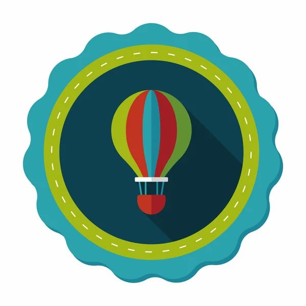 Transportation hot air ballon flat icon with long shadow,eps10