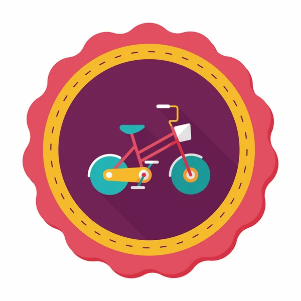 Transportation bicycle flat icon with long shadow,eps10