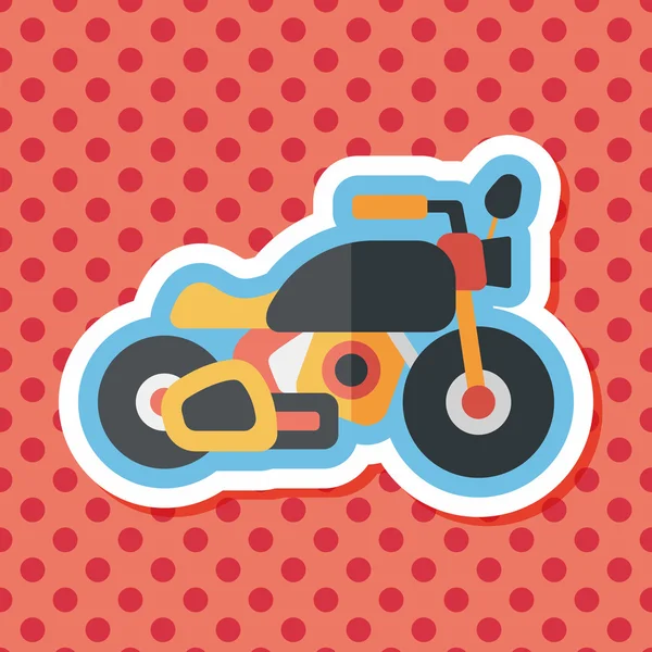 Transportation motorcycle flat icon with long shadow,eps10