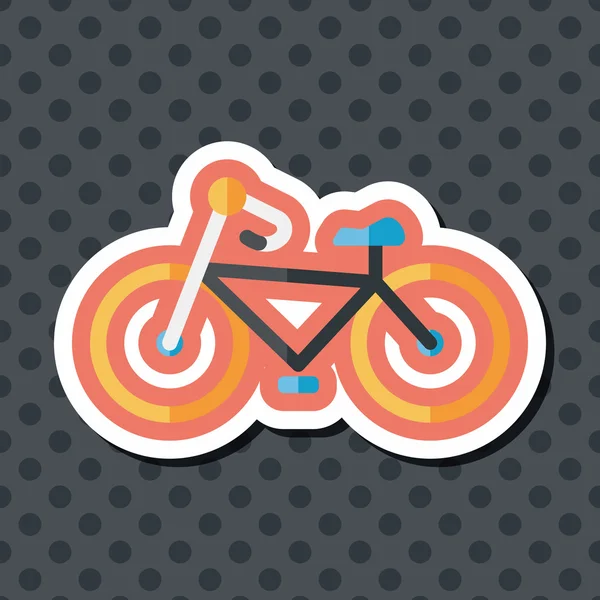 Transportation bicycle flat icon with long shadow,eps10