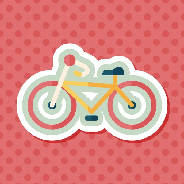Transportation bicycle flat icon with long shadow,eps10