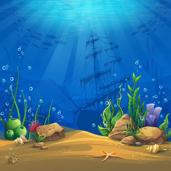 Underwater world Vector illustration background