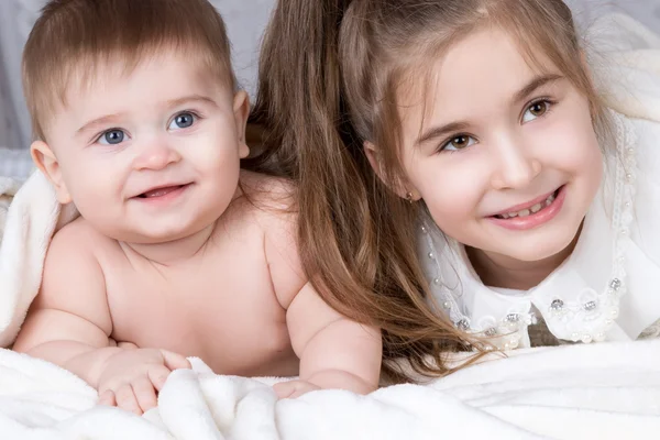 Portrait of brother and sister