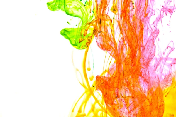 Colorful ink in water abstract