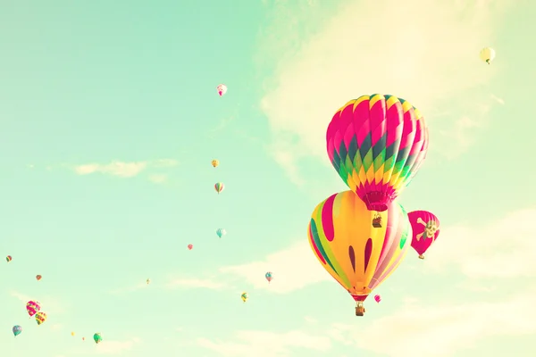 Vintage colorful hot air balloons