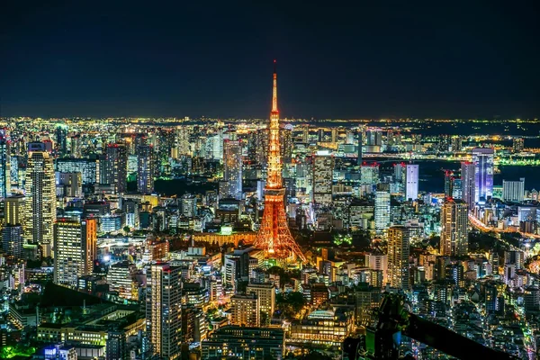 Tokyo Tower and Tokyo city view from Roppongi Hill observation deck