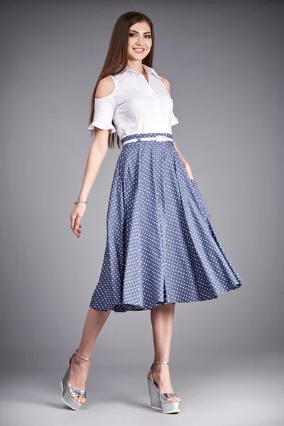Dress woman clothes fashion style model collection blouse skirt