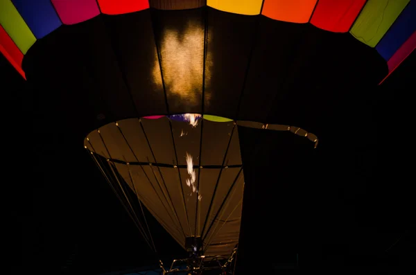 Hot Air Balloon Flame at Night